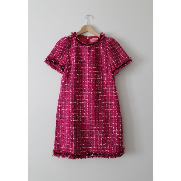 Kate Spade Festive Tweed Dress Festive Pink Size 2 Barbie - Picture 4 of 10